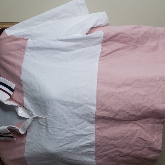 WOMEN'S Short Sleeve Rugby Stripe Collared Top - Wild Fable - Picture 6 of 7